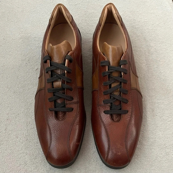 Finsbury “Sport City” Golf Oxfords Shoes-Brown Leather-Men's 10-RARE-NEW - Picture 4 of 13